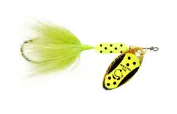 Walmart Rooster Tail, Inline Spinnerbait Fishing Lure, Chartreuse Dalmatian, 1/16 oz offer