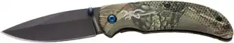 Walmart Browning Folding Liner Lock Stainless Steel Drop Point Camo - 3220344 offer