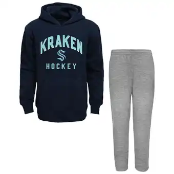 Walmart Toddler Navy/Heather Gray Seattle Kraken Play by Play Pullover Hoodie & Pants Set offer