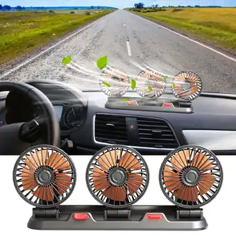 Walmart BLNVKOP High Wind USB Interface Multifunctional Three Head Fan - Fans For Home offer