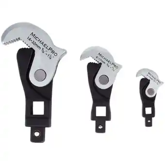 Walmart MichaelPro 3-Pc Spring-Loaded Auto Size Adjusting Crowfoot Wrench Set offer