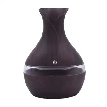 Walmart JilgTeok Wood Grain Humidifier Colorful Night Light Aromatherapy Essential Oil Diffuser offer