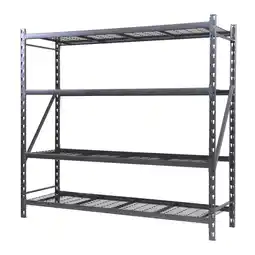 Walmart Stronghold Garage Gear by Shin Crest Steel 4-Tier Storage Rack 72H x 24D x 77W, 1000lb per shelf offer