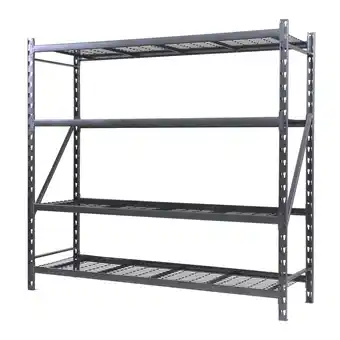 Walmart Stronghold Garage Gear by Shin Crest Steel 4-Tier Storage Rack 72H x 24D x 77W, 1000lb per shelf offer