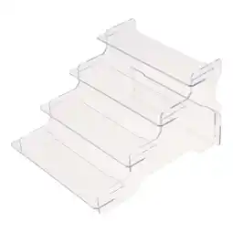 Walmart Askfic Plastic Riser Shelves 4-Tier Display Shelf for Action Figures & Cupcakes 8.19X6.61X4.72 offer