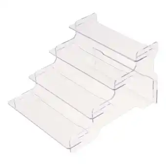 Walmart Askfic Plastic Riser Shelves 4-Tier Display Shelf for Action Figures & Cupcakes 8.19X6.61X4.72 offer