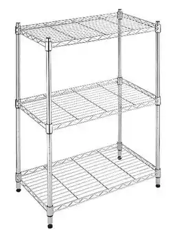 Walmart Whitmor Supreme Small 3 Tier Shelving Adjustable Chrome offer