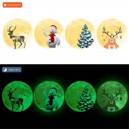 Walmart JilgTeok Luminous Pattern Self-Adhesive Diy Removable Christmas Wall Sticker Xmas for Home Decor offer