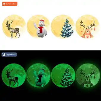 Walmart JilgTeok Luminous Pattern Self-Adhesive Diy Removable Christmas Wall Sticker Xmas for Home Decor offer