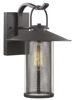 Walmart CHLOE Lighting ELIJAH Industrial-style 1 Light Textured Black Outdoor Wall Sconce 14 Tall offer