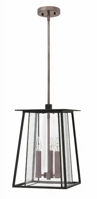 Walmart Hinkley Lighting 2102 Walker 3 Light 11-1/2 Wide Outdoor Pendant - Black offer