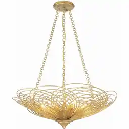 Walmart Crystorama Doral 6 Light Renaissance Gold Chandelier - 24W x 10H x 24D offer