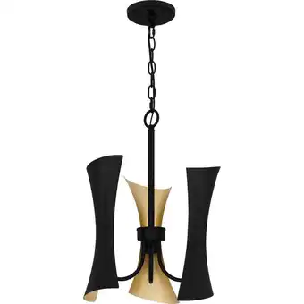 Walmart Quoizel Myla 3-Light Matte Black Pendant Light offer