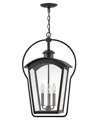 Walmart Hinkley Lighting 13302 Yale 3 Light 17 Wide Heritage Outdoor Taper Candle Pendant - Black offer