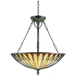 Walmart Quoizel Tf1816 Tiffany 4 Light Bowl Pendant - Bronze offer