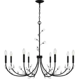 Walmart Quoizel Hei5040 Heiress 8 Light 40 Wide Taper Candle Style Chandelier - Black offer