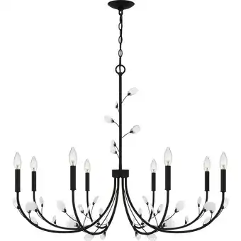 Walmart Quoizel Hei5040 Heiress 8 Light 40 Wide Taper Candle Style Chandelier - Black offer