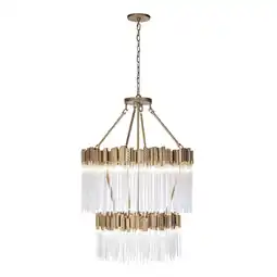 Walmart Varaluz Matrix 14-Lt 2-Tier Chandelier - Havana Gold offer