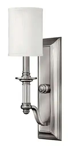 Walmart Hinkley Lighting H4790 1 Light Indoor Wall Sconce From The Sussex Collection - Nickel offer