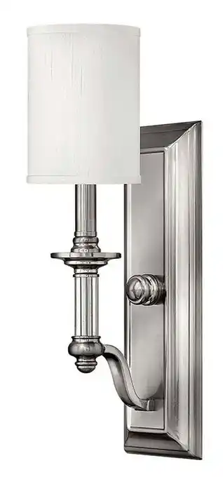 Walmart Hinkley Lighting H4790 1 Light Indoor Wall Sconce From The Sussex Collection - Nickel offer