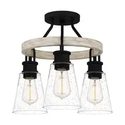 Walmart Quoizel Lighting - Kingsbridge - 3 Light Semi-Flush Mount In Farmhouse offer