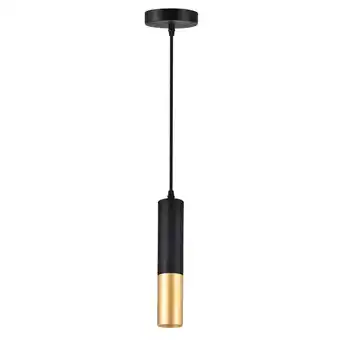 Walmart CWI Lighting Anem 1 Light Down Transitional Metal Mini Pendant in Black/Gold offer