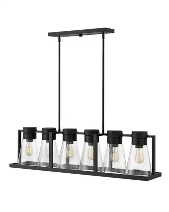 Walmart Hinkley Lighting - Refinery - 6 Light Linear Chandelier in Industrial Style offer