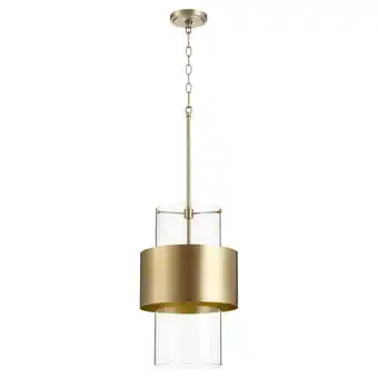 Walmart Quorum International 8013 Raymond 12 Wide Pendant - Brass offer