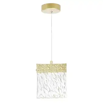 Walmart CWI Lighting Carolina Contemporary Metal LED Integrated Pendant in Gold Leaf offer