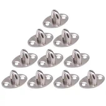 Walmart 10 Pcs Sturdy Hook Fixed Pull Ring Connector Hanging Heavy Duty Gate Latch Silver offer