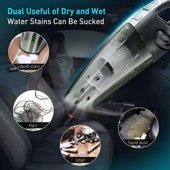 Walmart PPgejGEK Portable Rechargeable Vacuum Cleaner Wet Dry Handheld 120W Car Home Holiday Savings offer