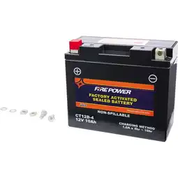 Walmart Fire Power Factory Activated Sealed Maintenance Free Battery - CT12B-4 offer