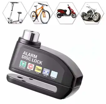 Walmart Motorcycle Bike Scooter Alarm Disc Brake Lock Anti-Theft Security Wheel Lock offer