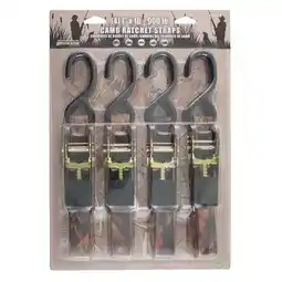 Walmart Erickson 01419 Quad Pak Ratchet Straps - 1in. x 10ft. - 900lb - Camouflage offer