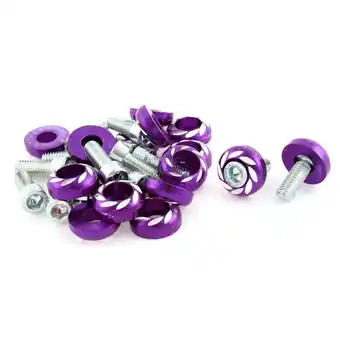 Walmart Unique Bargains Auto Car Ornament License Plate Bolt Screw Purple 15 Pcs offer