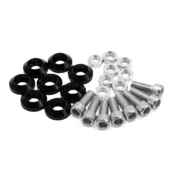 Walmart Unique Bargains Universal Black Metal Motorcycle Windscreen License Plate M6 Bolts Screw 8Pcs offer