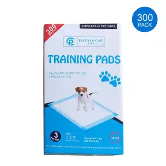 Walmart Platinum Care Pads Disposable Pet Training Puppy Pads Size 17x24 Case of 300 offer