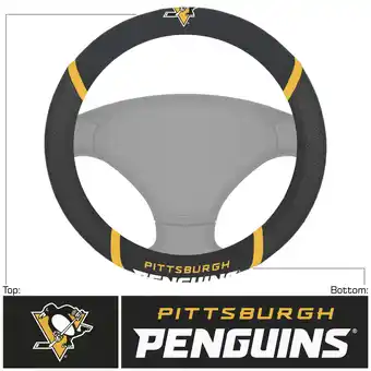 Walmart Fanmats 14885 Pittsburgh Penguins Embroidered Steering Wheel Cover offer