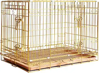 Walmart Homey Pet Stackable Dog Cage withs Wheels & Feeding Bowls, 37L x 23W x 31H offer