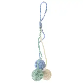 Walmart Cat Ball Toy Hanging Sisal Ball Cat Interactive Toy Indoors Hanging Pet Cat Scratching Ball Toy offer