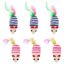 Walmart 6pcs Catnip Toys Kitten Catnip Mice Shape Chew Toy Cat Teeth Cleaning Toy Kitten Teasing Plaything offer