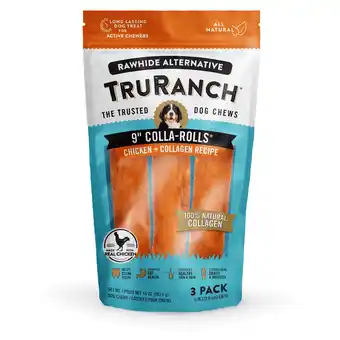 Walmart TRURANCH All-Natural Rawhide Alternative Dog Treats, Large Roll 3 Pack offer