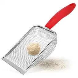 Walmart Cat Litter Sifter Shovel Scoop Mesh Scooper Beach Garbage Pet Red Stainless Steel offer