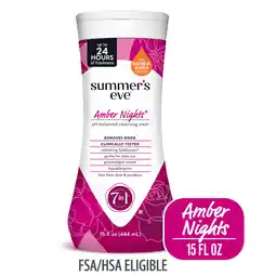 Walmart Summer's Eve Amber Nights Feminine Wash with Oat & Shea Extracts, Removes Odor, 15 fl oz offer