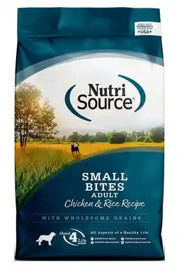 Walmart NutriSource Small Bites Adult Chicken and Rice Dog Food 5 lb offer