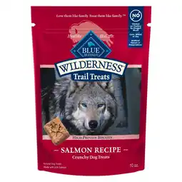 Walmart Blue Buffalo Wilderness Trail Treats Dog Biscuits Crunchy Dog Treats, Salmon, 10-oz Bag offer