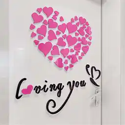 Walmart Yoloke Home Room Decor Removable Vinyl Wall Stickers - Heart DIY Art Mural Decal for Wall Decoration offer