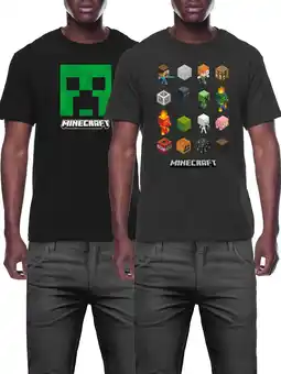 Walmart Minecraft, Mens Apparel Graphic T-Shirt, 2-pack, Sizes S-3XL offer