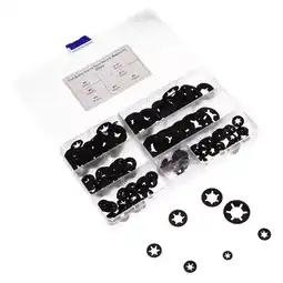 Walmart 1 Set 260pcs Plum- blossom Shaped Locking Washers Retaining Clamps ( Black ) offer