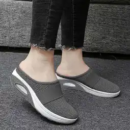 Walmart MPWEGNP Air-Cushion Slip-On Walking Shoes, Orthopedic Diabetic Slippers, with Arch-Support for Women offer